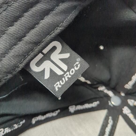 RuRoc Snapback Hat Black One Size Adjustable Embroidered Logo Outdoor - Picture 9 of 9